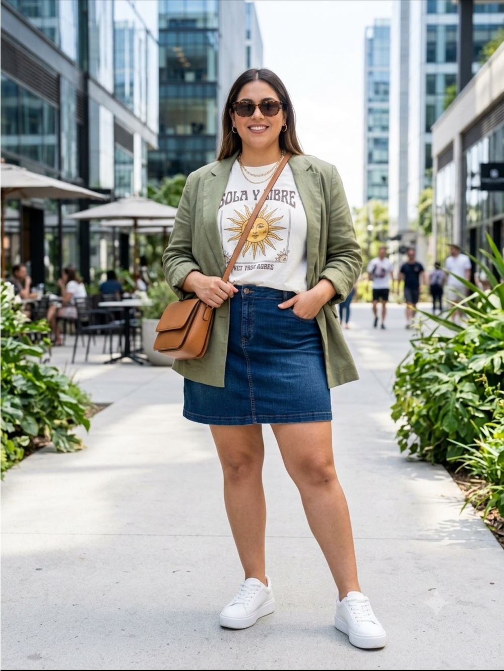 Faded Glory Denim Mini Skirt in Dark Blue